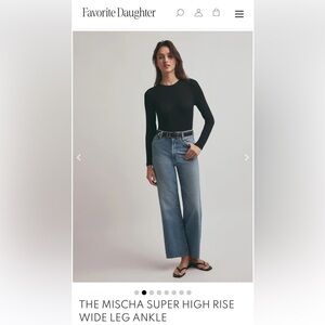 Favorite Daughter - Mischa Super High Rise Wide Leg Ankle Jean - Never Worn